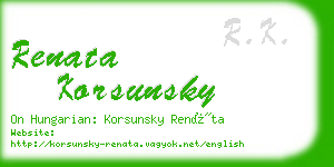 renata korsunsky business card